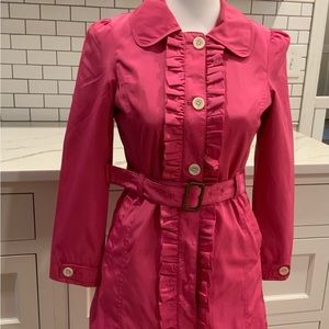 Girls trench coat. Super cute! Flower printed lining.